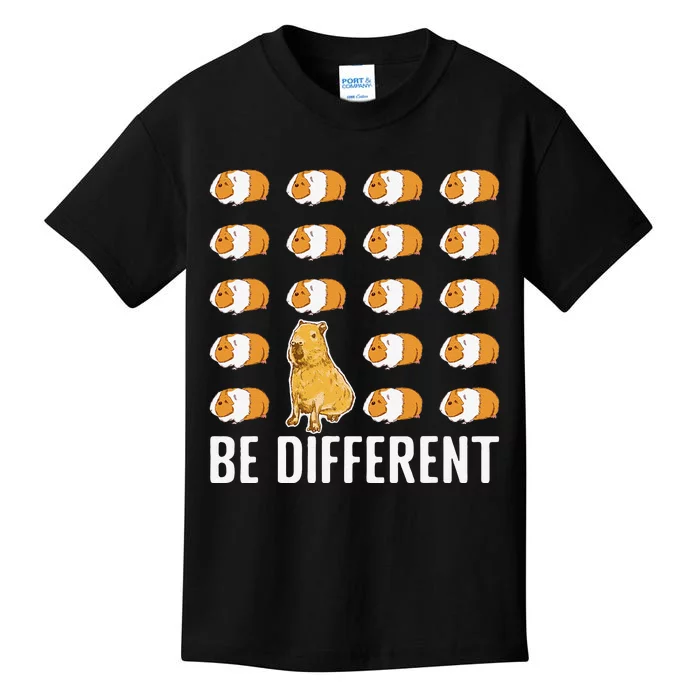 Be different Capybaras Funny Capibara Rodent Capybara Kids T-Shirt