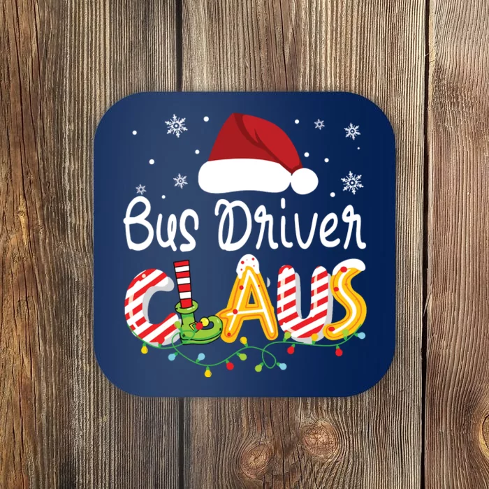 Bus Driver Claus Santa Hat Xmas Light Christmas Bus Driver Coaster