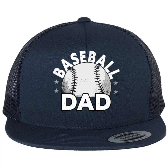 Baseball Dad Cute Gift Funny Baseball Dad Gift Flat Bill Trucker Hat