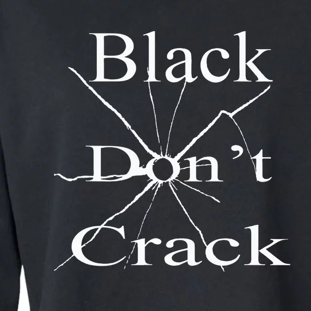 Black DonT Crack Cropped Pullover Crew