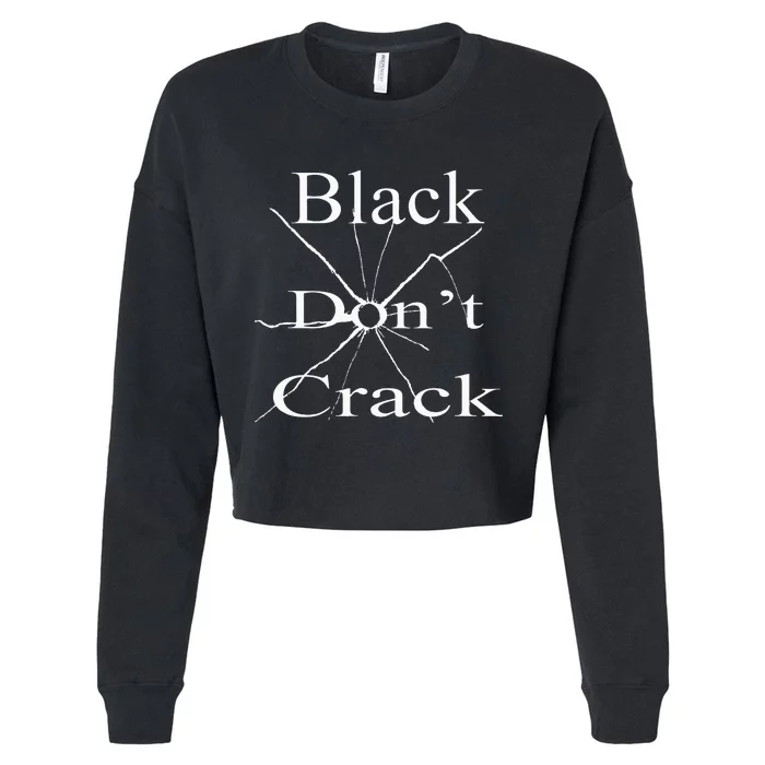 Black DonT Crack Cropped Pullover Crew