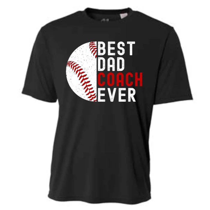 Best Dad Coach Ever Funny Baseball FatherS Day Gift Cooling Performance Crew T-Shirt