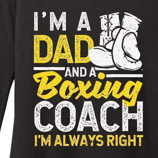 Boxer Daddy Coaches Fathers Day I'm A Dad And A Boxing Coach Womens CVC Long Sleeve Shirt