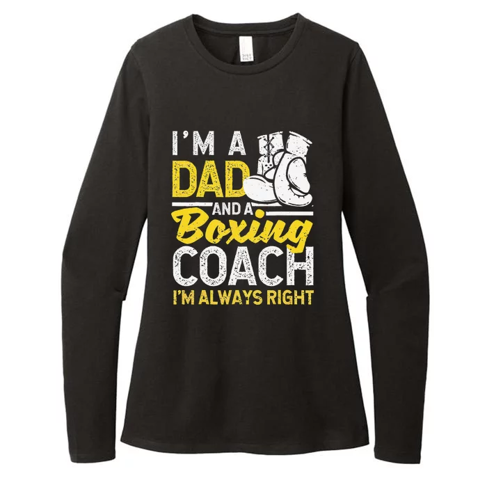 Boxer Daddy Coaches Fathers Day I'm A Dad And A Boxing Coach Womens CVC Long Sleeve Shirt