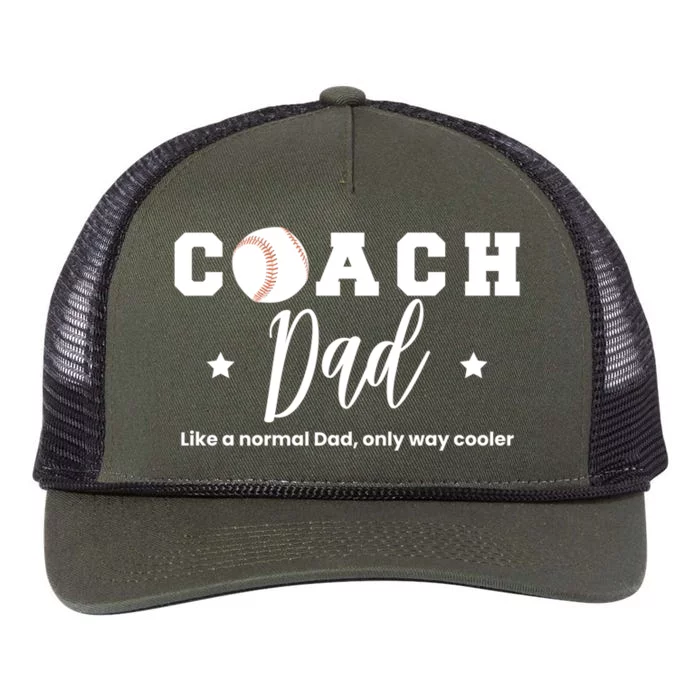 Baseball Dad Coach Definition Gift Retro Rope Trucker Hat Cap