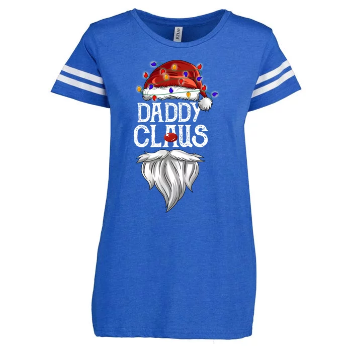 Bearded Daddy Claus Funny Family Matching Christmas Pajamas Meaningful Gift Enza Ladies Jersey Football T-Shirt