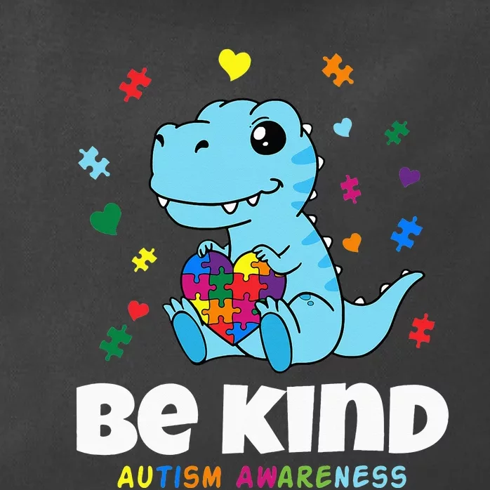 baby Dino Choose Kindness Autism Awareness Zip Tote Bag