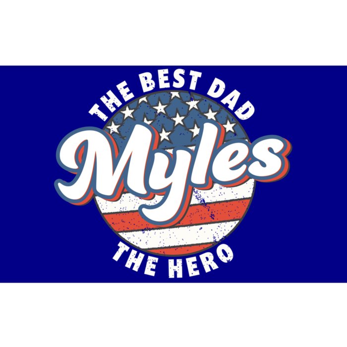 Best Dad Custom Fathers Day Personalized Name Myles Gift Bumper Sticker