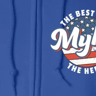 Best Dad Custom Fathers Day Personalized Name Myles Gift Full Zip Hoodie