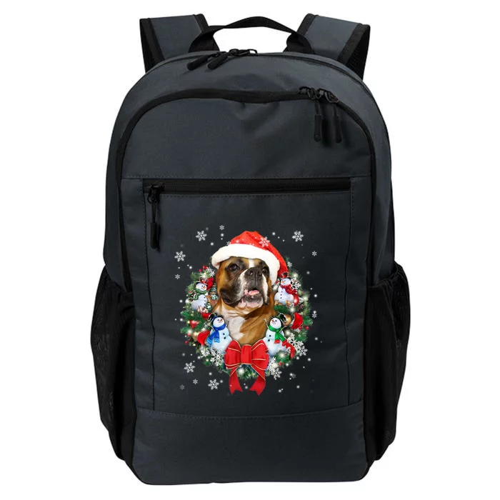 Boxer Dog Christmas Ornat Decoration Gift Xgiftmas Santa Hat Cute Gift Daily Commute Backpack