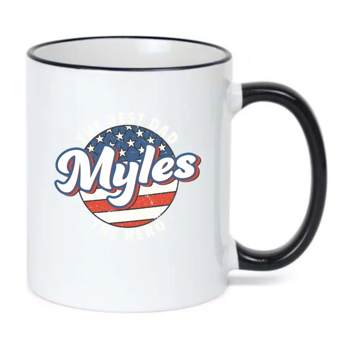 Best Dad Custom Fathers Day Personalized Name Myles Gift Black Color Changing Mug