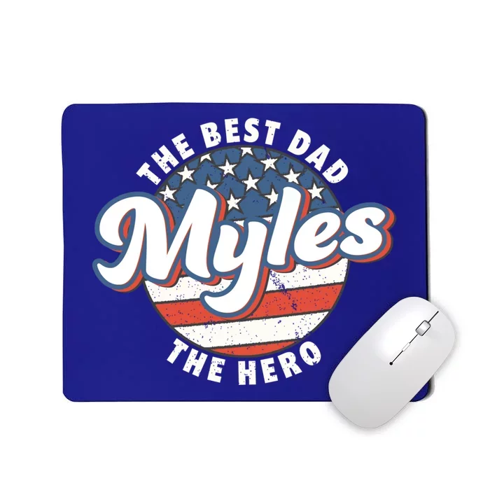 Best Dad Custom Fathers Day Personalized Name Myles Gift Mousepad