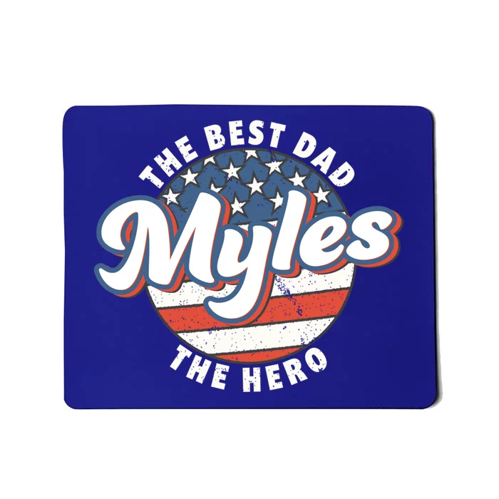 Best Dad Custom Fathers Day Personalized Name Myles Gift Mousepad