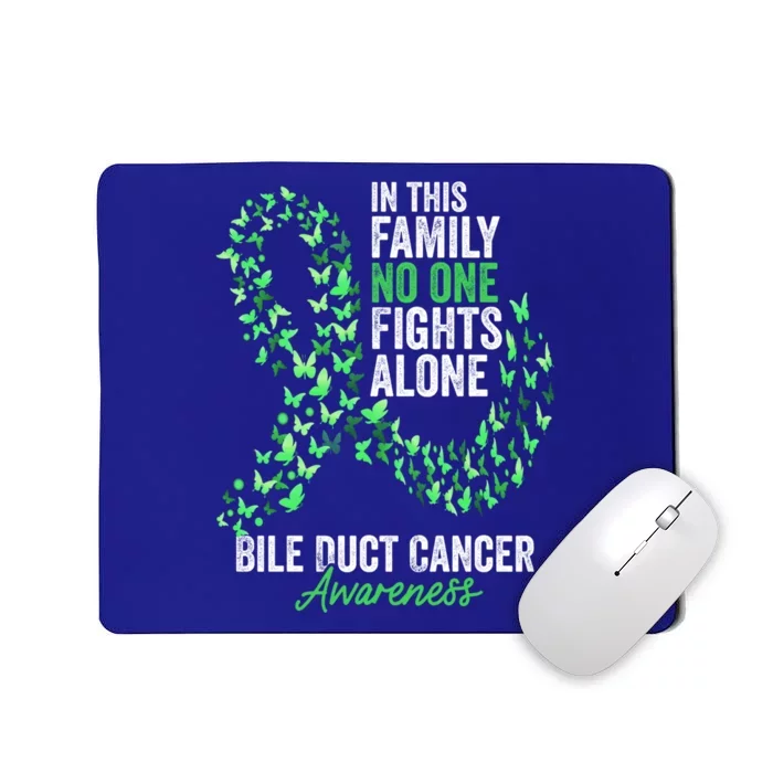 Bile Duct Cancer Awareness Month Butterflies Green Ribbon Gift Mousepad