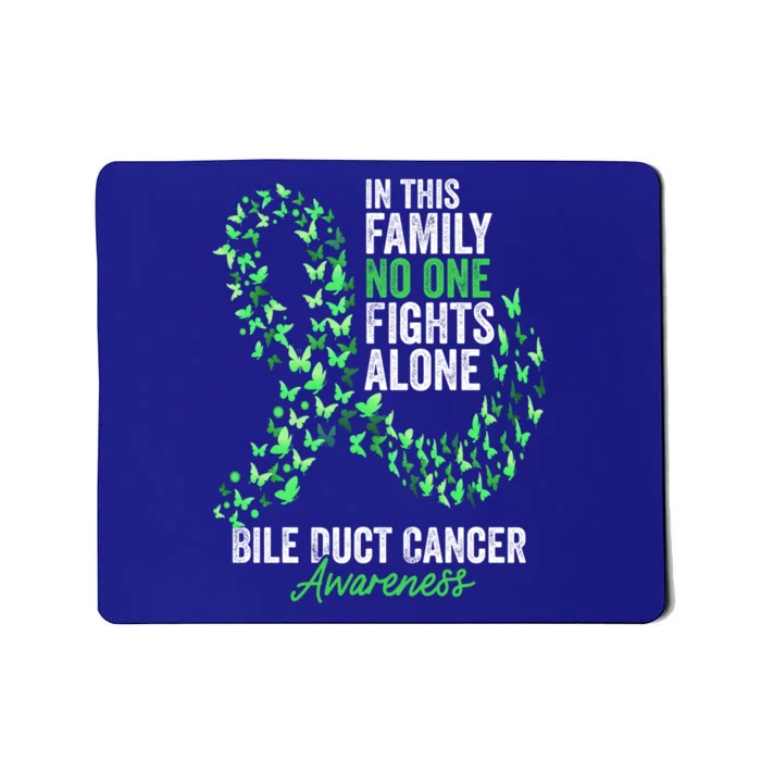 Bile Duct Cancer Awareness Month Butterflies Green Ribbon Gift Mousepad