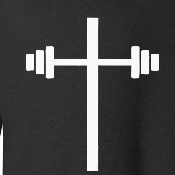 Barbell Dumbbell Cross Christian Jesus Gym Workout Lifting Toddler Sweatshirt