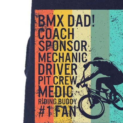 BMX Dad Coach Medic Riding Buddy 1 Fan Fathers Day Grandpa Doggie 3-End Fleece Hoodie