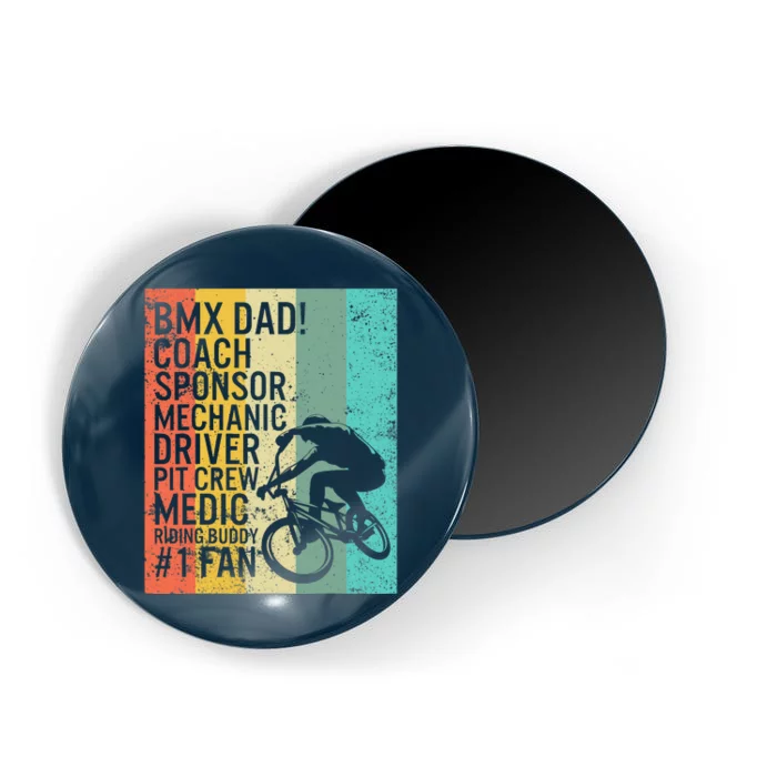 BMX Dad Coach Medic Riding Buddy 1 Fan Fathers Day Grandpa Magnet