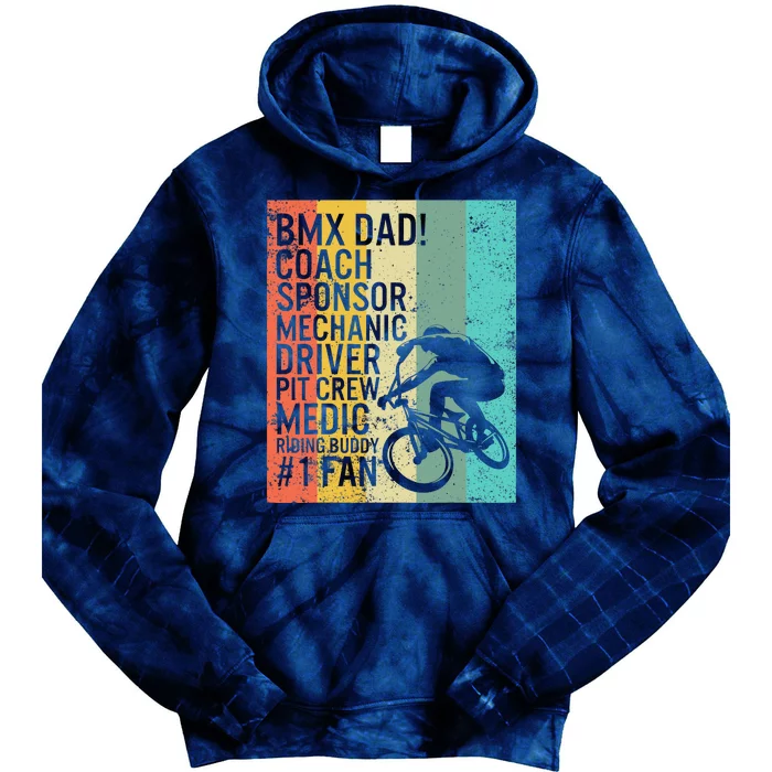 BMX Dad Coach Medic Riding Buddy 1 Fan Fathers Day Grandpa Tie Dye Hoodie