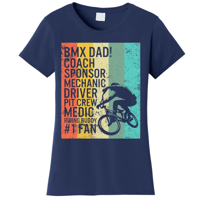 BMX Dad Coach Medic Riding Buddy 1 Fan Fathers Day Grandpa Women's T-Shirt