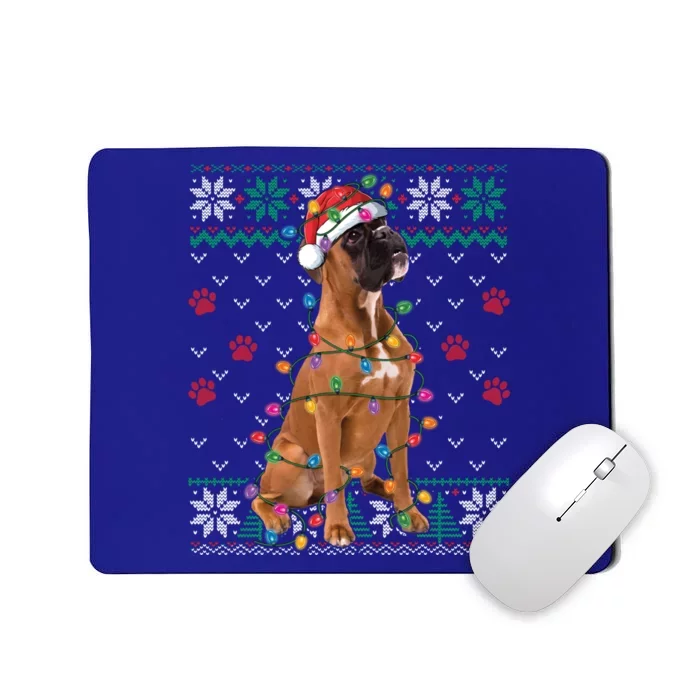 Boxer Dog Christmas Ugly Sweater Boxer Lover Xmas Gift Mousepad