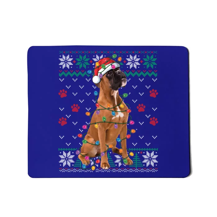 Boxer Dog Christmas Ugly Sweater Boxer Lover Xmas Gift Mousepad