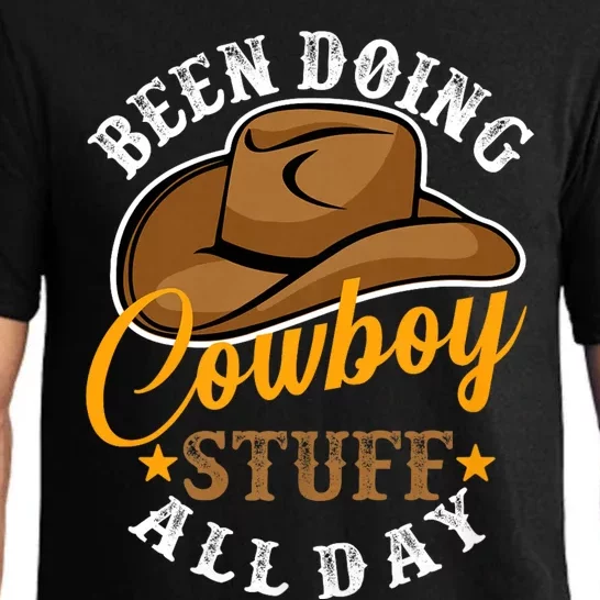 Been Doing Cowboy Stuff All Day Cowgirl Country Western Pajama Set