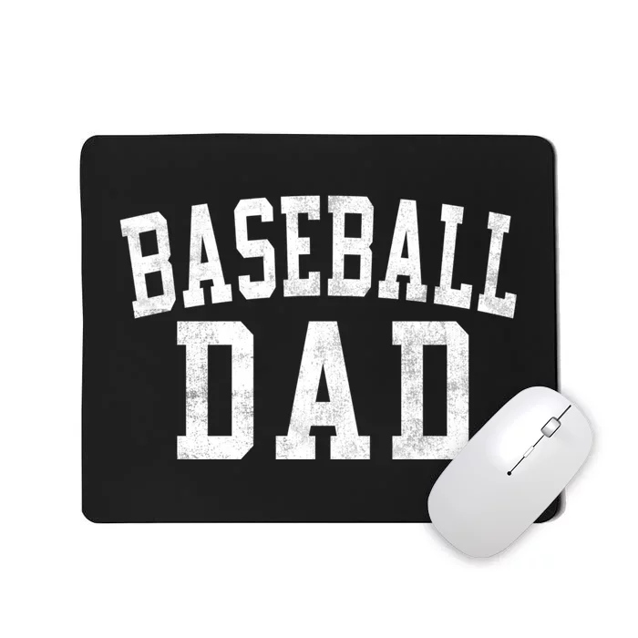 Baseball Dad Classic Bold Font Fathers Day Daddy Mousepad