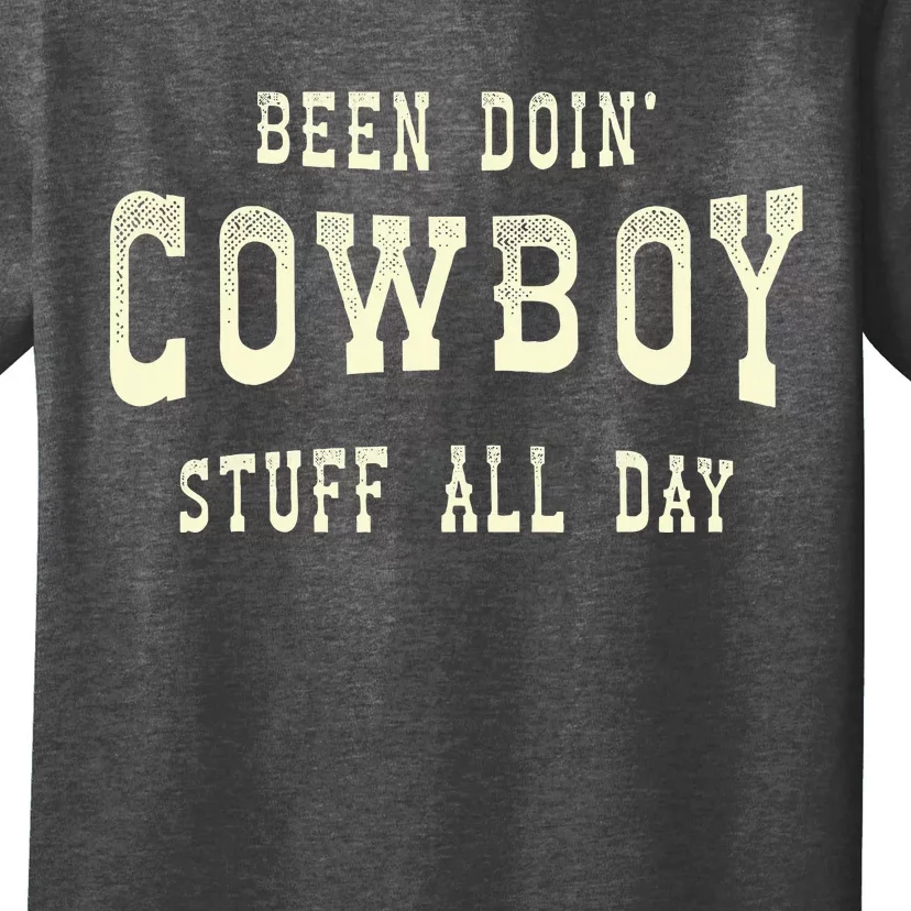 Been Doing Cowboy Stuff Western Rodeo Funny Cowboy T-Shirt