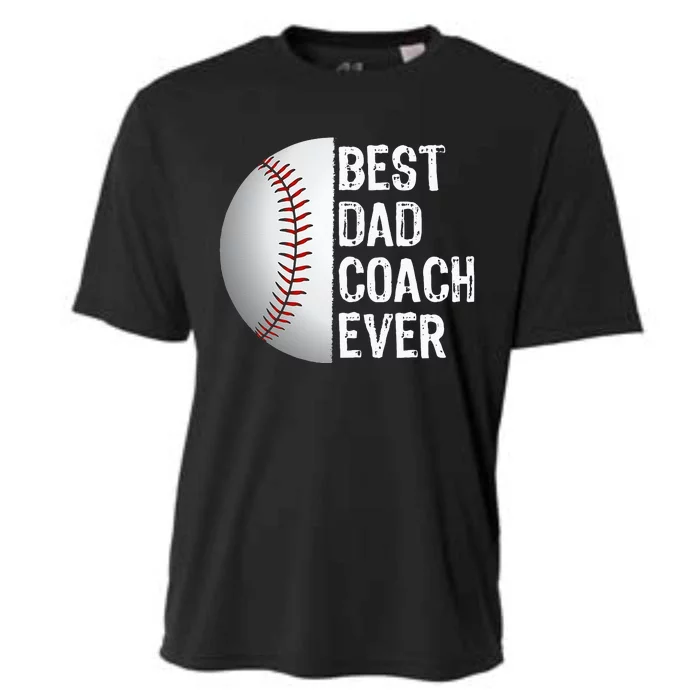 Best Dad Coach Ever Funny Baseball For Sport Lovers Cooling Performance Crew T-Shirt