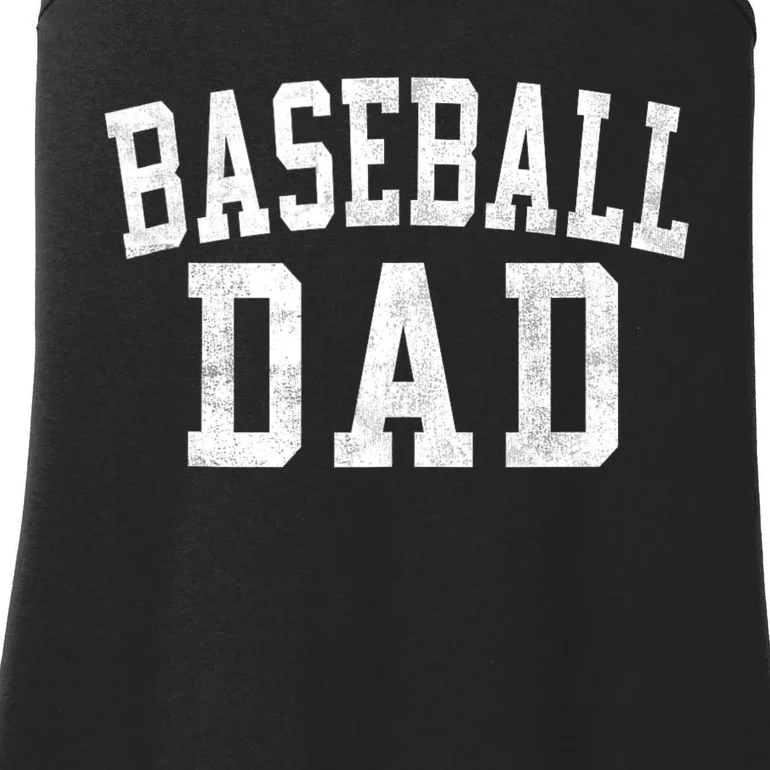 Baseball Dad Classic Bold Font FatherS Day Daddy Ladies Essential Tank