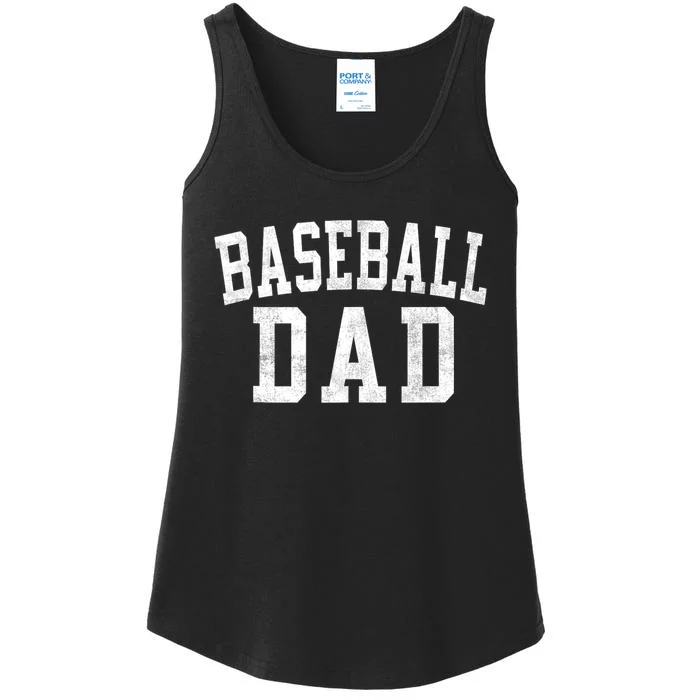 Baseball Dad Classic Bold Font FatherS Day Daddy Ladies Essential Tank