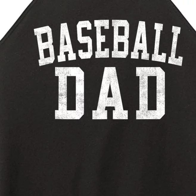 Baseball Dad Classic Bold Font FatherS Day Daddy Women’s Perfect Tri Rocker Tank