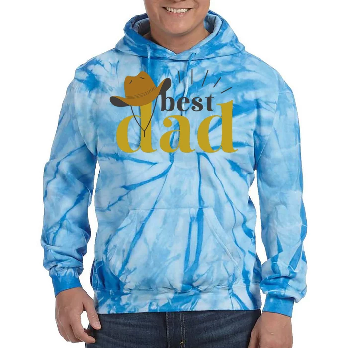 Best Dad Cowboy Tie Dye Hoodie