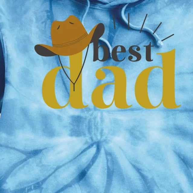 Best Dad Cowboy Tie Dye Hoodie