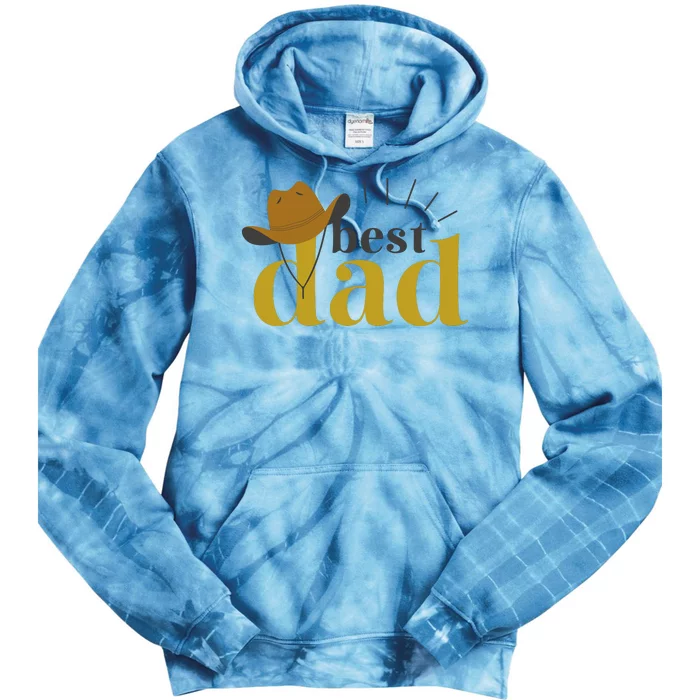 Best Dad Cowboy Tie Dye Hoodie