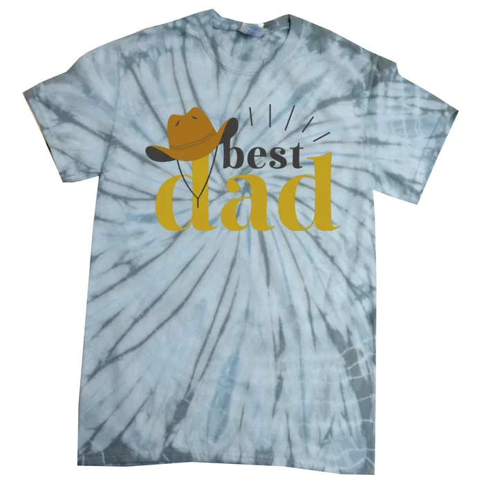 Best Dad Cowboy Tie-Dye T-Shirt