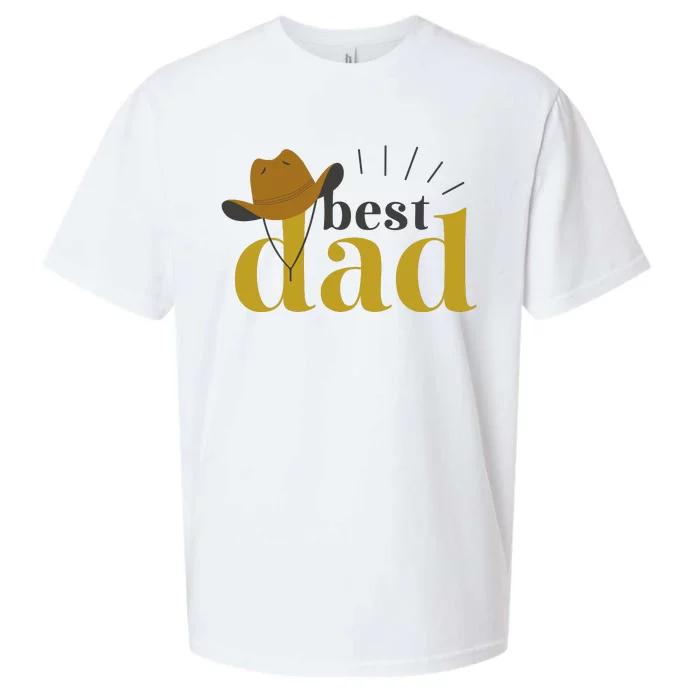 Best Dad Cowboy Sueded Cloud Jersey T-Shirt