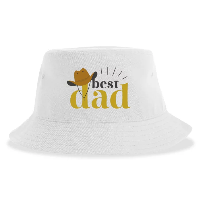 Best Dad Cowboy Sustainable Bucket Hat