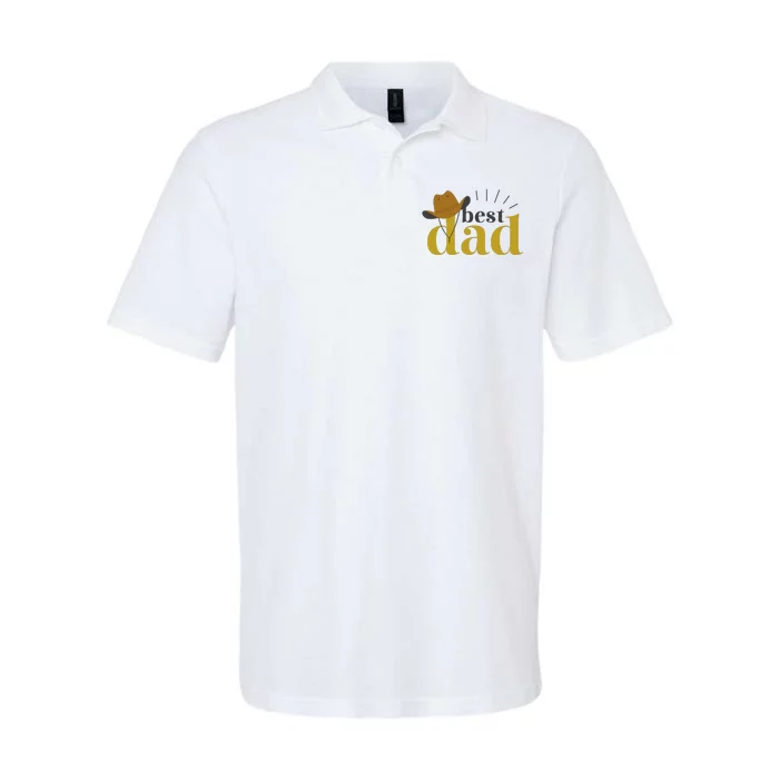 Best Dad Cowboy Softstyle Adult Sport Polo