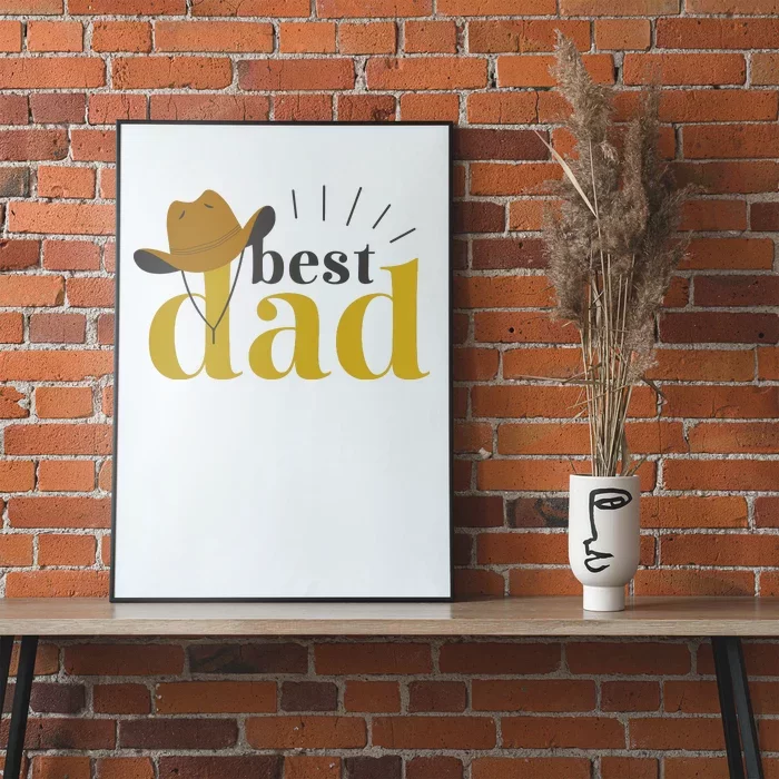 Best Dad Cowboy Poster