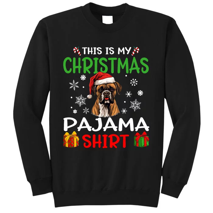 Boxer Dog Christmas Pajama Merry Xmas Sweatshirt