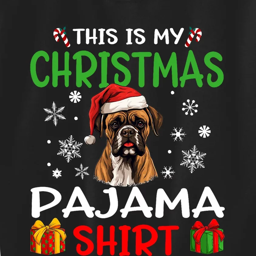 Boxer Dog Christmas Pajama Merry Xmas Kids Sweatshirt