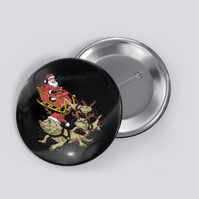 Bearded Dragon Christmas Button