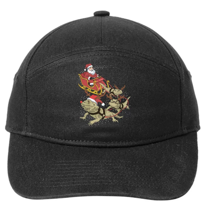 Bearded Dragon Christmas 7-Panel Snapback Hat