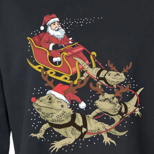 Bearded Dragon Christmas Cropped Pullover Crew