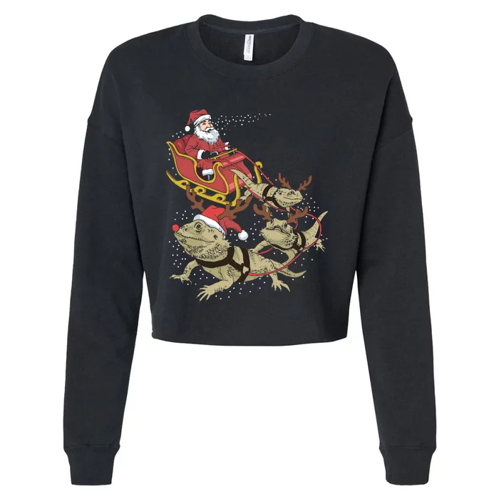 Bearded Dragon Christmas Cropped Pullover Crew