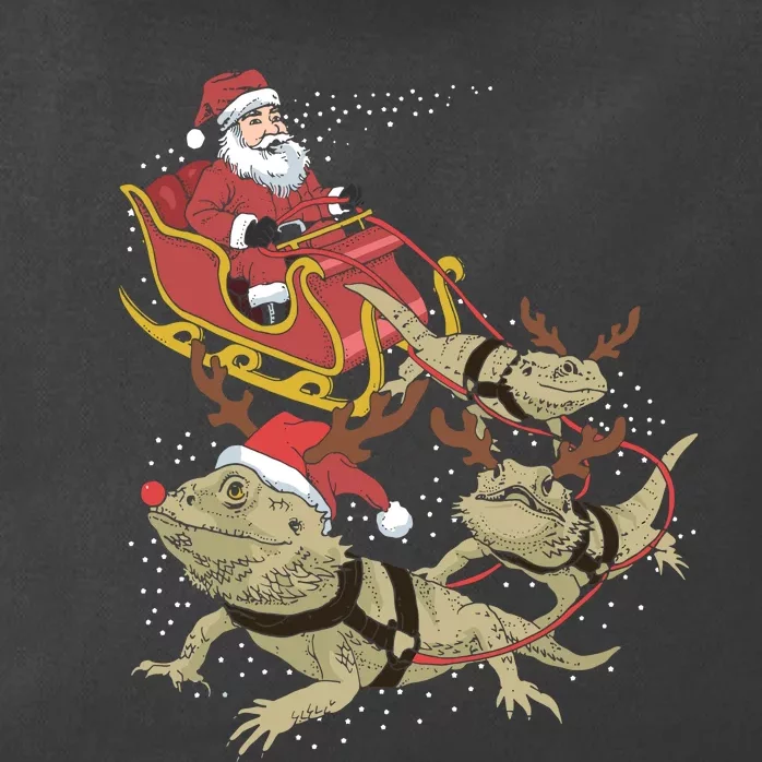 Bearded Dragon Christmas Zip Tote Bag