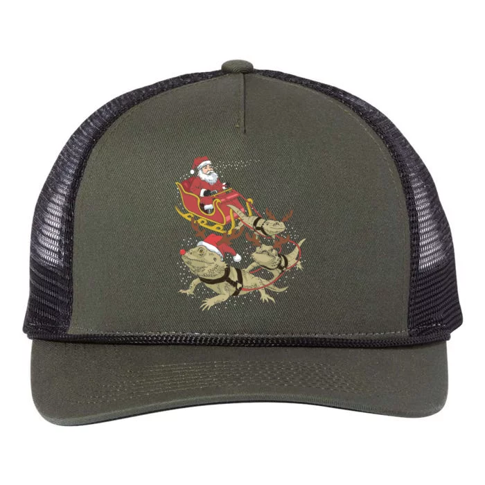 Bearded Dragon Christmas Retro Rope Trucker Hat Cap