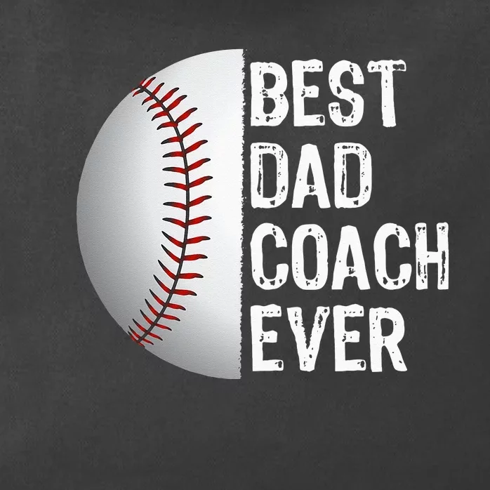 Best Dad Coach Ever Funny Baseball Tee For Sport Lovers Zip Tote Bag